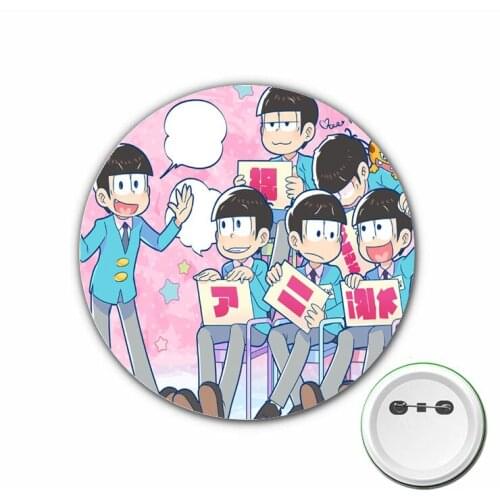 Japan anime Matsuno Osomatsu Cosplay Badge cartoon Brooch Pins for Backpacks bags Badges Button Clothes Accessories