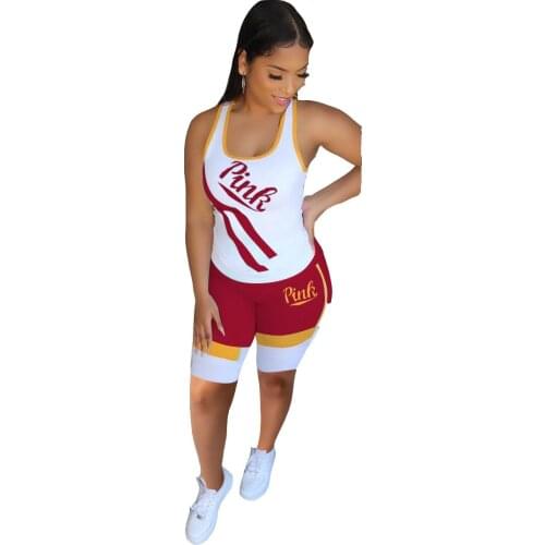 Plus Size Letter Two Piece Outfits for Women Cute Pink Clothing T Shirt Shorts Sweat Suit Lounge Wear Matching Sets