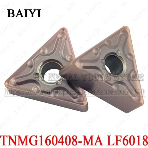 10pcs TNMG160408-MA LF6018 TNMG332 Carbide Inserts External Turning Tools CNC Cutter Lathe tools TNMG for stainless steel