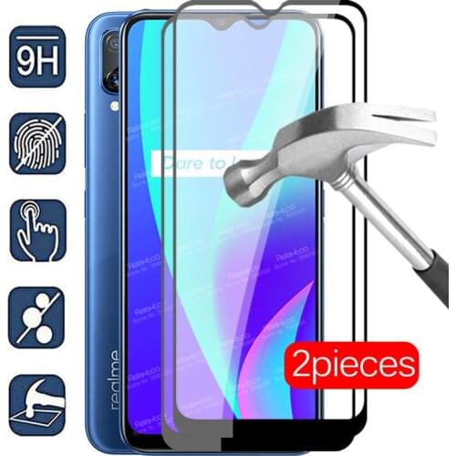 2pcs Full cover tempered glass For oppo realme c15 Glass realmec15 realmi realmy c15 c 15 6.5" screen protector protective Film