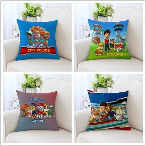 2021 Paw Patrol New Style Pillowcase Decorative Cushion for Sofa DIY Printed Pillow Chair Car Cushion Christmas Home Decoration