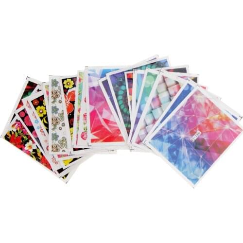 20x Professional Nail Art Sticker Decal DIY Flower&Starry Mixed Design Charm