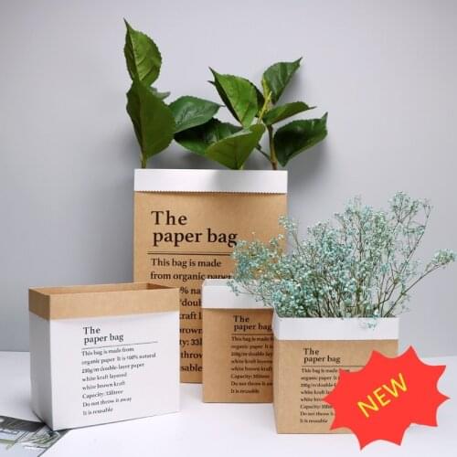 6PCS creative waterproof flower packing Bags Kraft Paper Florist bouquet wrapping bags