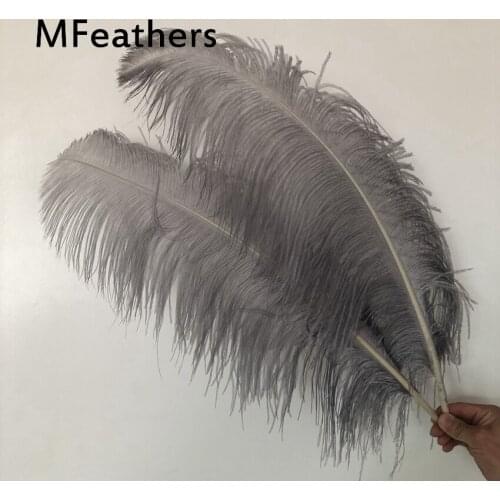 70-75cm Grey Dyed Ostrich Feathers Big Pole Ostrich Plumas DIY Wedding Christmas Halloween Party Decorations Carnival Plumes