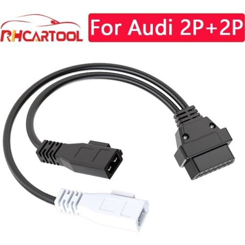 OBD2 Car Diagnostic Cabl For Audi 2x2 OBD2 2P+2P to 16Pin Connector VAG COM Adapter For Audi 2P+2P to 16Pin Transfer Connector
