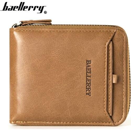 Baellerry Fashion Short Wallet Men Brand Design Leather Male Clutch Casual Purse Card Holder Coin Pocket for Men cartera hombre