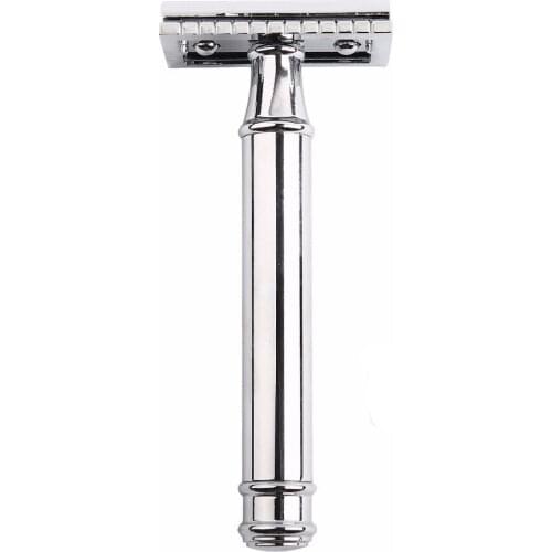 Classic Safety Razor Short Handle Brass Blade Replaceable Men Shaving Manual Shaver Razors Double Edged