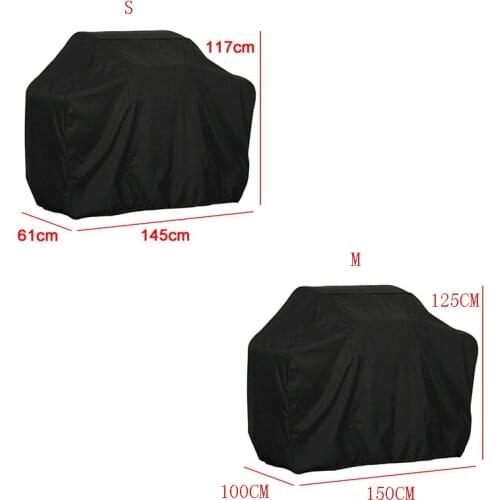 BBQ Cover Weber Heavy Duty Outdoor Black Waterproof Grill Cover Protective Round Rectangle Barbecue Grill Garden Accessory