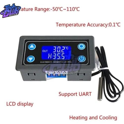 10A LCD Display Digital Temperature Controller Regulator Thermocouple Thermostat Sensor DC6-30V With Probe cable