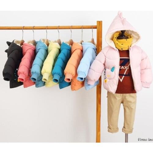 2021 Winter Boys Down Jackets Children Hooded Outerwear Autumn Girls Warm Teens Outerwear Fashion Kids Zipper Coat Jacket