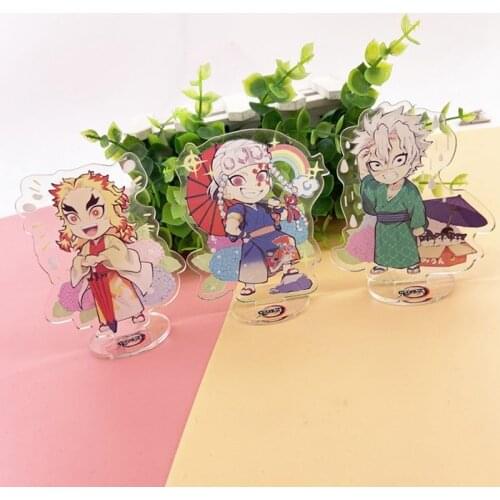 Hot Anime Demon Slayer: Kimetsu no Yaiba Acrylic Stand Model Nezuko Zenitsu Anime Figure Decoration Action Figure Plate