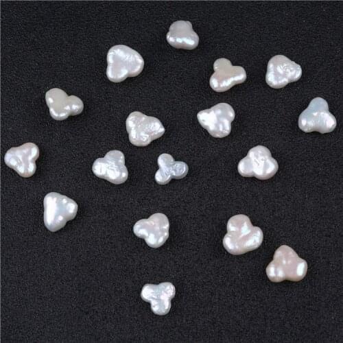 Hot sale 13mm irregular pearl clover shape pearl for making jewelry