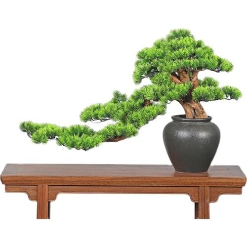 Chinese Artificial Green Plant Beauty Pine Tree Bonsai Plant Bonsai Decoration Home Desktop Decoration
