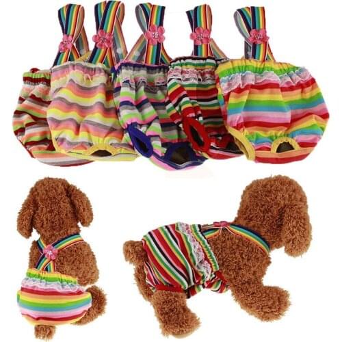 Lovely Colorful Dog Underwear Comfortable Pet Dog Panties Cute Dog Diapers Safety Puppy Shorts Breathable Pet Physical Pant