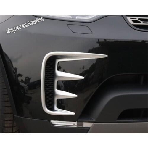 Lapetus Front Bumper Fog Lamp Lights Frame Cover Decoration Trim 2 Pcs Fit For Land Rover Discovery 5 Sd4 2017 2018 2019 2020