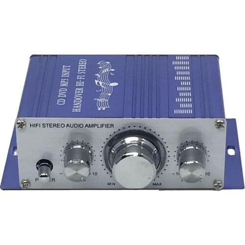 HY2001 20W 12V Mini Amplifier Audio Car Amplifier HiFi Amplifier 20-20KHZ Speaker Car Mini Stereo Audio Amplifier Amp Subwoofer