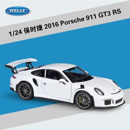 Welly 1:24 Alloy Models Car Diecast 2016 911 GT3 RS Metal Model Kids Toys Adult Collection Birthday Gift