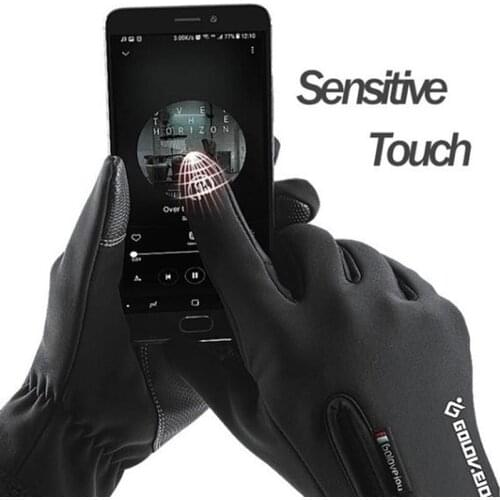 Moto Gloves Winter Thermal Fleece Lined Winter Water Resistant Touch Screen Non-slip Motorbike Riding Gloves Motorcycle Gloves