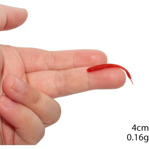 Ripple Micro Soft Bait 4cm 0.16g 15pcs Needle Tail Jig Head Texas Rig Drop Shot Shad Carp Fly Rock Silicon Ajing Fishing Lures