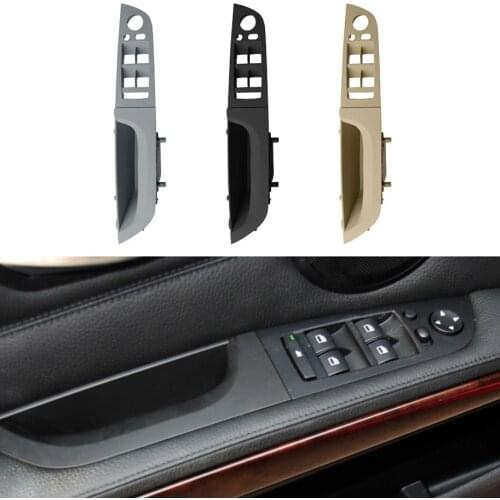 Car Inner Handle Interior Door Panel Pull Trim Cover Beige Black For BMW 3 series E90 E91 316 318 320 325 328 LHD