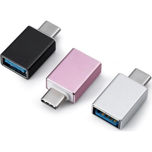 Wholesale/50PCS Type c turn usb3.0 female otg adapter Type-c adapter aluminum USB phone adapter spot