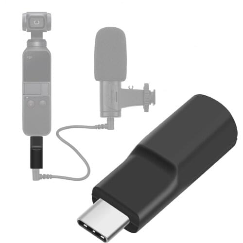 3.5 MM Microphone Audio Adapter for DJI Osmo Pocket Camera Mic Converter Adapter Record Video Extension Accessories