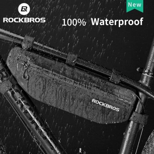 ROCKBROS Waterproof Bicycle Saddle Bag MTB Road Bike Triangle Bag Pannier Accessories Cycling Large Capacity Top Tube Bag 3L
