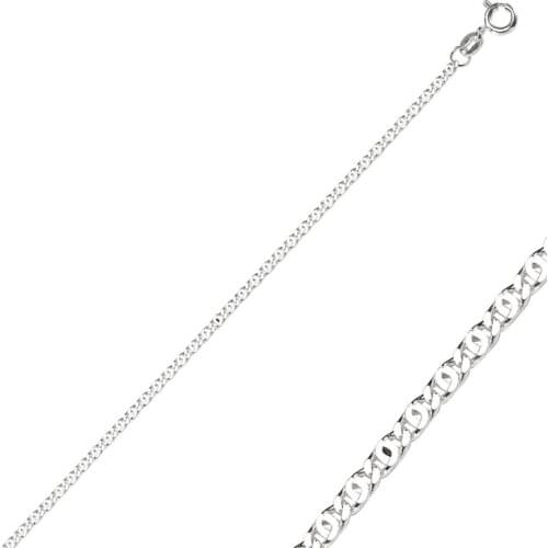 Silverlina Silver 50 Micron Tiger Eye Chain Necklace