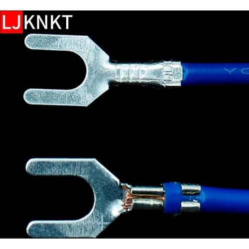 Y wound connector plug General spring insert edge wire crimping terminal quick simple pliers Insulated Cable Fork type plating