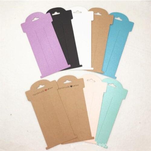 20pcs Hair Clip Display Cards Hair Bow Display Holder Rectangle Hair Barrettes Jewelry Hair Accessories Organizing Paper Card