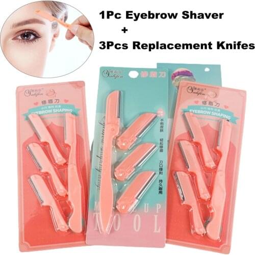 Portable Eyebrow Trimmer Hair Remover Facial Razor Sharp Women Face Razor Eyebrow Blades Shaver Facial Hair Removal Tool Kit