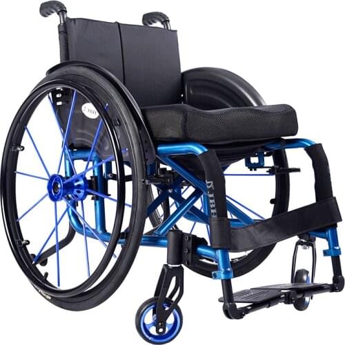 Free Shipping High quality and high strength aluminum alloy portable folding sports wheelchair for the elderly and the disabled