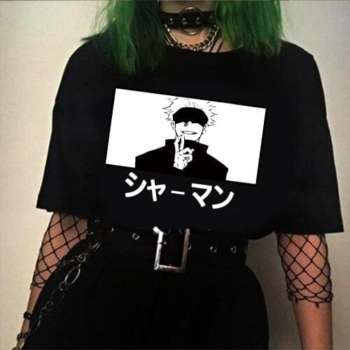 Jujutsu Kaisen Anime Mens T Shirt Tops Tees Satoru Gojo Eye Teeshirt Tops Short Sleeve Casual Men Tshirt Clothes Male