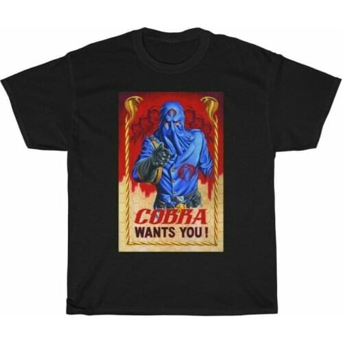 Gi joe Cobra wants you t-shirt shirt short sleeve 100% Cotton