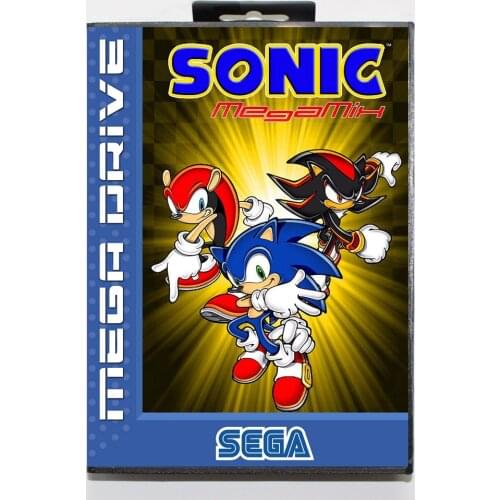 Sonic MegaMix 16bit MD Game Card For Sega Mega Drive/ Genesis with Retail Box
