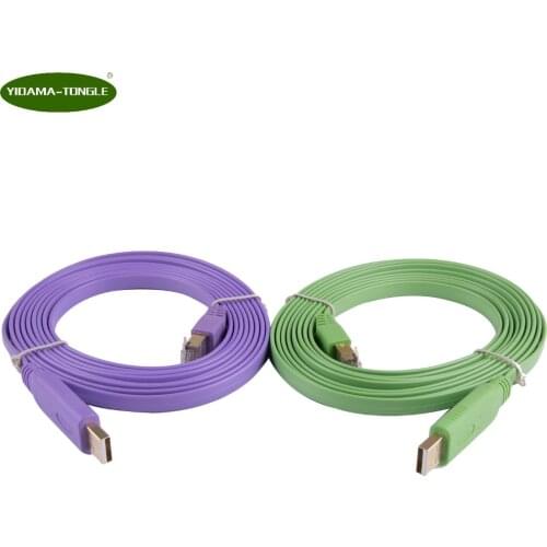 FTDI Network Router Cable Gold Plated USB TO RJ45 8P8C Serial Adapter Converter Cable for Cisco H3C Huawei HP Switches Rollover