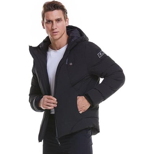 4 zones Electric Heated Jackets Outdoor Vest Coat USB Long Sleeves Electric Heating Hooded Jackets Warm Winter Thermal Clothing