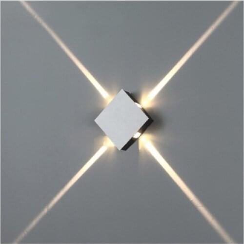 Modern Creative 12V 4 Narrow Beam Aisle Square LED Wall Lamp Bedroom Corridor Staircase Indoor Spot Lights Wall Effect Lighting