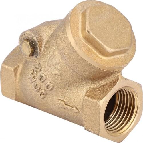 NPT 1/2in Thread Brass Check Valve Y-Type One Way Check Valve 1.6Mpa For Water Gas Electric Magnetic Valve