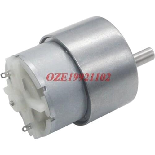 1PC DC Micro Gear Motor 12-24V 6MM Shaft Dia. 15mm Shaft Length 37mm Motor Dia. High Torque Gear Box Electric Speed Reduce DIY