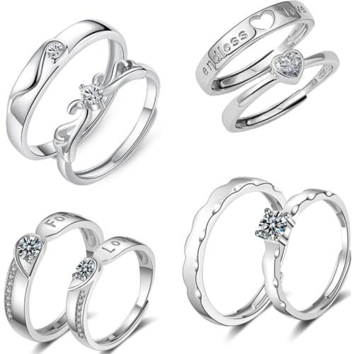 New Fashion Creative 925 Sterling Silver Rings For Men And Women Adjustable Size Various Styles Trend Jewelry Gifts For Lovers