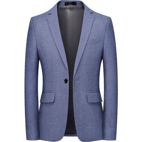 2021 Spring Autumn New Mens Trendy Blazers Solid Color Single-Breasted Suit Jacket British Gentleman Casual Blazers Male S-6XL