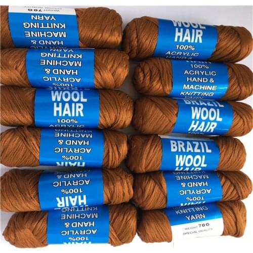 Wholesale Brazilian Wool Hair 5BallsLlot Brazil Brazilian Wool Hair Acrylic Fiber for Braiding