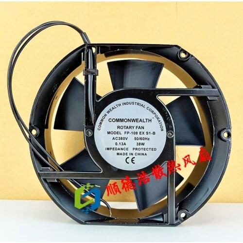Axial Fan FP-108EX-S1-B 380V 38W Dual Bearing Cooling Fan Oval 172x150x51mm