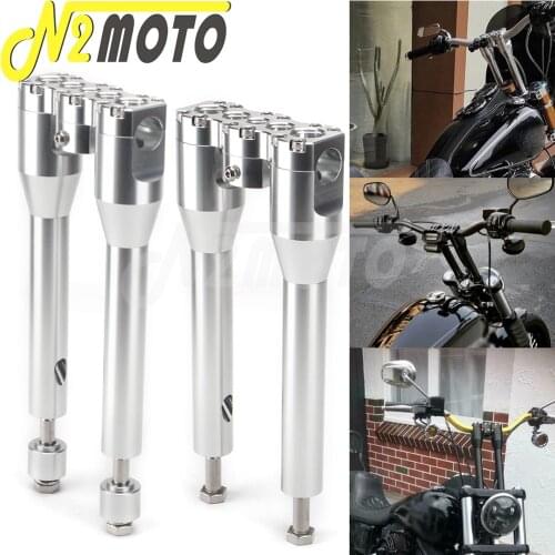 12" Straight Risers 28mm Top Clamp Motorcycle Handle Bar Riser 7'' 9'' 11'' 13'' for Harley Softail Dyna Fat Boy Bob Sportster