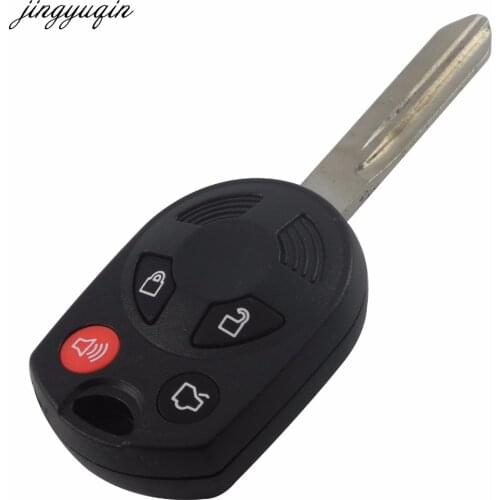 Jingyuqin 10pcs/lot Remote Car Key Fob 4 Button For Ford Edge Escape Focus Lincoln Mazda Mercury