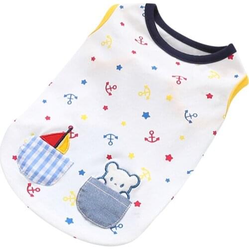 Cotton Dog Vest Cat Puppy Shirt Vest Yorkshire Terrier Yorkies Pomeranian Poodle Bichon Schnauzer Costume Dog Outfit Pet Product