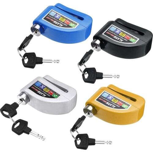 Motorcycle 2m/6ft Bike Brake Bag Metal Alarm Lock Scooter Security Anti-theft Wheel Disc Brake Lock Alarm Kit Reminder Cable