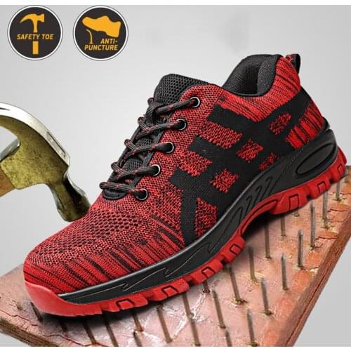 Safety Shoes Fashion sneakers Mens Steel Nose Covers Working Shoes Breathable Summer Tooling Boots Protect Footwear Size 37-48