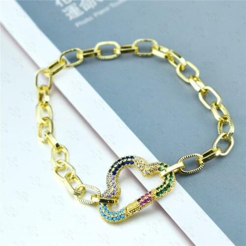 2021 New AAA Zircon Colorful Clouds Bracelet Female Summer Colorful Personality Wild Bracelet or Women Jewelry